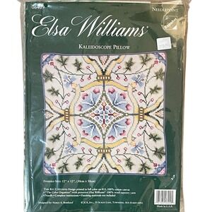 Elsa Williams Kaleidoscope Pillow Needlepoint Kit 06409 Nancy Bombard 12x12 Wool